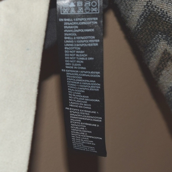 Forever 21 Women's Ivory Gray Chevron Moto Jacket Size Large - Picture 5 of 8